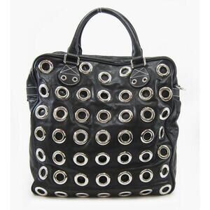 GUCCI leather Boston bag black